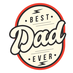 Best dad ever badge PNG Design Transparent PNG