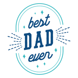 Best dad ever blue badge PNG Design