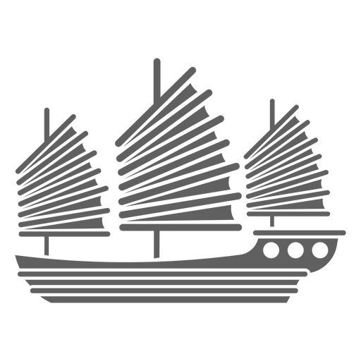 Navio de vela vermelha grande preto Desenho PNG