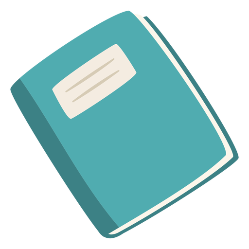 Blaues Notebook flach PNG-Design