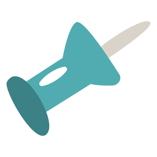 Blue push pin flat PNG Design