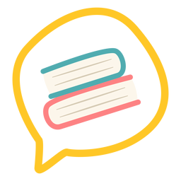 Livros em balão falante Desenho PNG