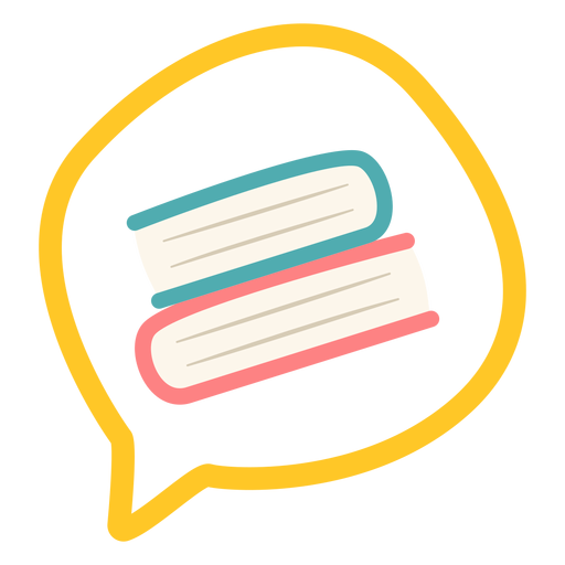 Download Books in talking bubble - Transparent PNG & SVG vector file