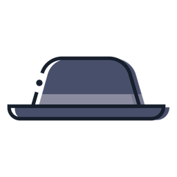 Bowler hat stroke icon PNG Design