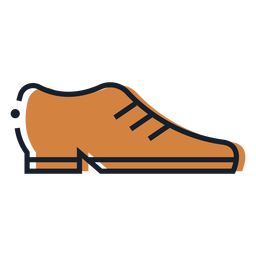 Brown shoe stroke icon PNG Design