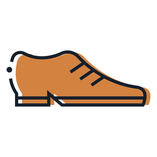 Ícone de traçado de sapato marrom Desenho PNG
