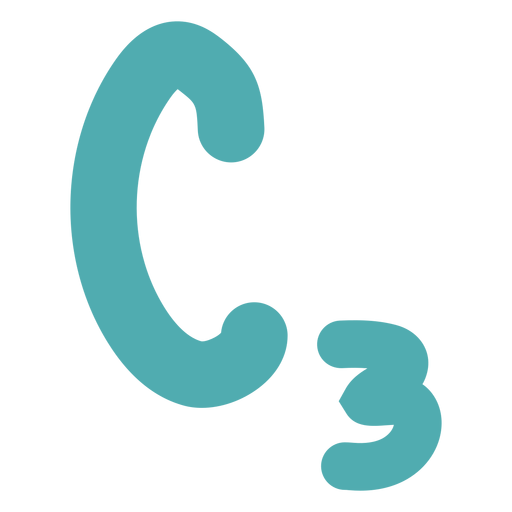 C3 chemistry formula PNG Design