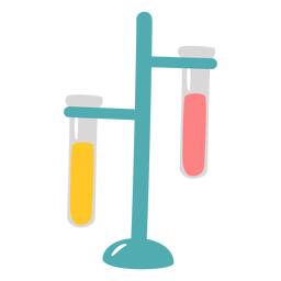 Tubos de ensaio de química planos Desenho PNG