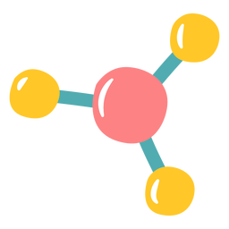 Chemistry molecules flat PNG Design Transparent PNG