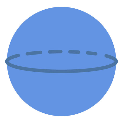 Circle circunference flat PNG Design
