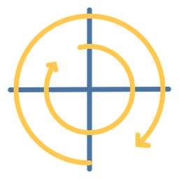 Gráfico de movimiento en sentido horario plano Diseño PNG