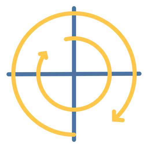 Clockwise movement graph flat - Transparent PNG & SVG vector file