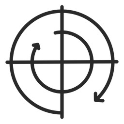 Trazo gráfico de movimiento en sentido horario Diseño PNG