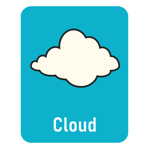 Cloud hellblaue Karteikarte PNG-Design