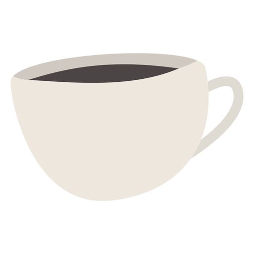 Taza de café plana Diseño PNG