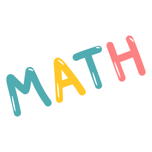 Colored math lettering PNG Design