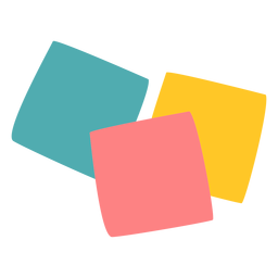 Colored sticky notes flat