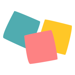 Notas adhesivas de colores planas Diseño PNG
