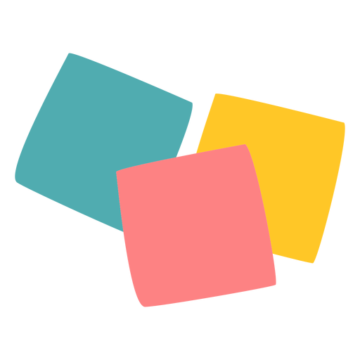 Colored sticky notes flat PNG Design
