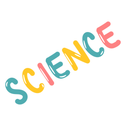 Letras coloridas de ciências Desenho PNG