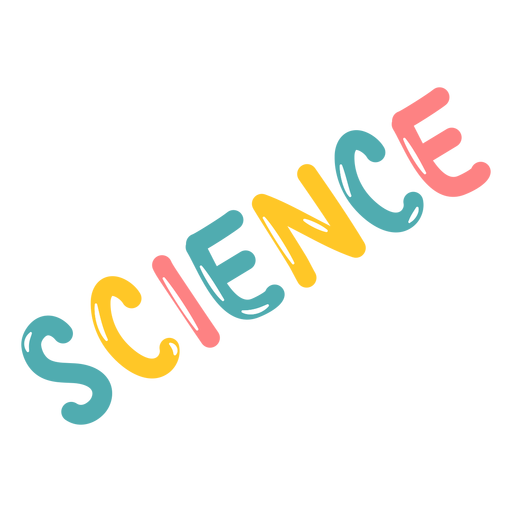Colored science lettering