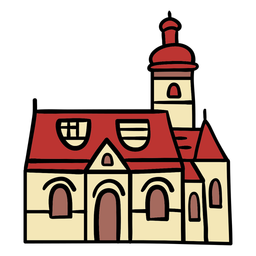 Kroatische Kirchenhand gezeichnet PNG-Design