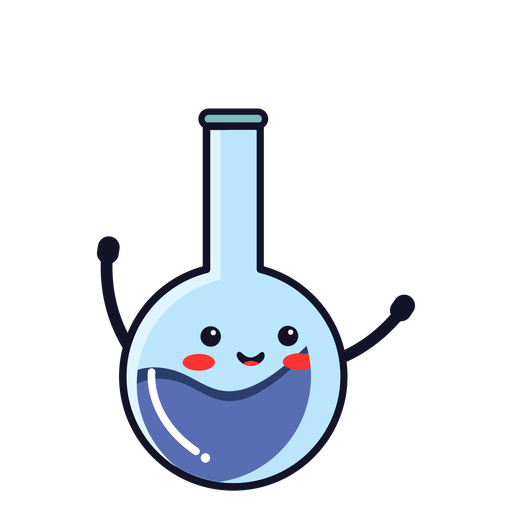 Desenho de frasco de química fofo Desenho PNG