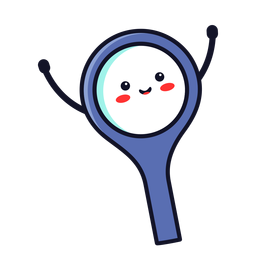 Cute magnifying glass cartoon PNG Design