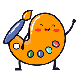 Desenho de paleta de tinta bonito Desenho PNG