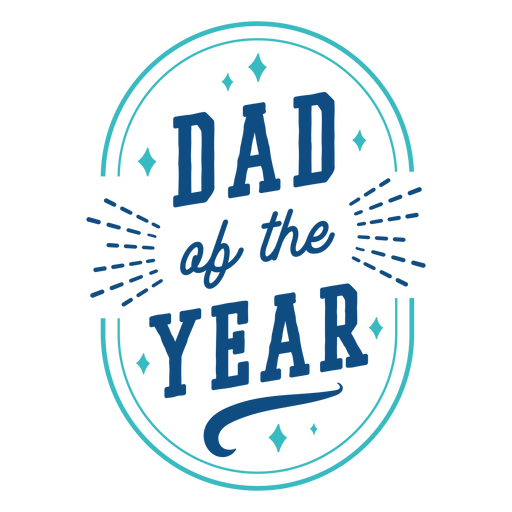 Download Dad of the year blue badge - Transparent PNG & SVG vector file