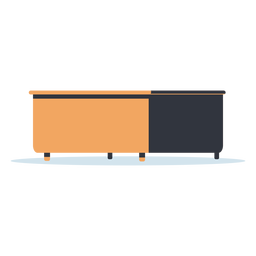Diagonal view desk illustration PNG Design