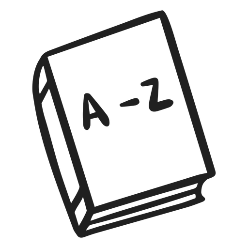 Dictionary book doodle PNG Design