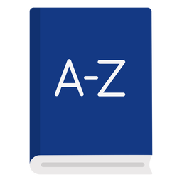 Dictionary book flat PNG Design