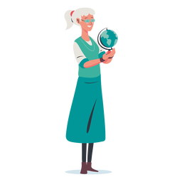 Ancião com caráter globo Desenho PNG