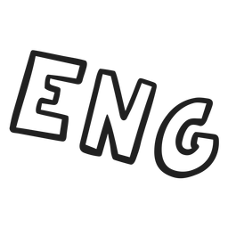 Letras de abreviatura em inglês Desenho PNG