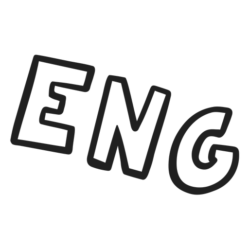 Letras de abreviatura inglesa Diseño PNG