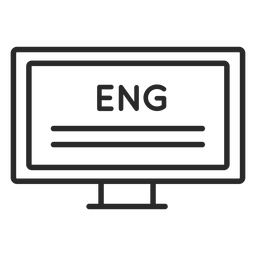 Traço de texto de computador em inglês Desenho PNG