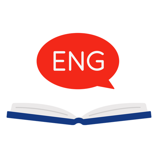 Livro aberto de inglês Desenho PNG