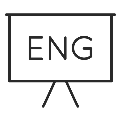 Englischer Präsentationsstrich PNG-Design