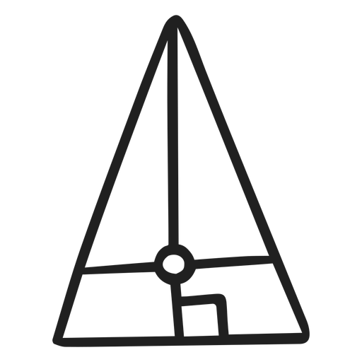 Doodle de triángulo equilátero Diseño PNG