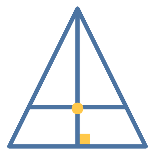 Gleichseitiges Dreieck flach PNG-Design