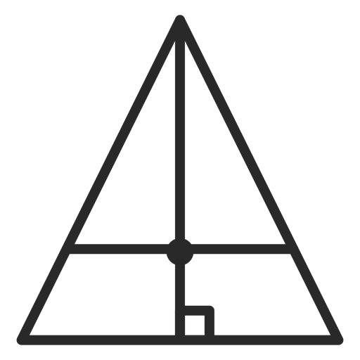 Gleichseitiger Dreieckstrich PNG-Design