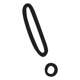 Trazo de signo de exclamación Diseño PNG
