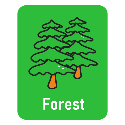 Forest green flashcard - Transparent PNG & SVG vector file