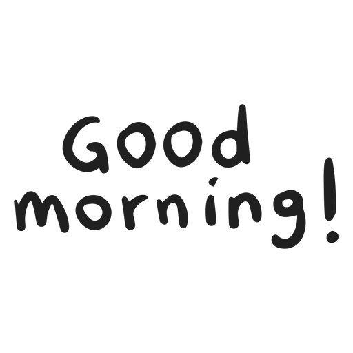Good morning doodle lettering - Transparent PNG & SVG vector file