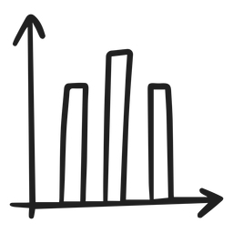 Graph bars doodle PNG Design
