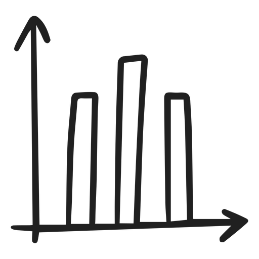 Graph bars doodle PNG Design