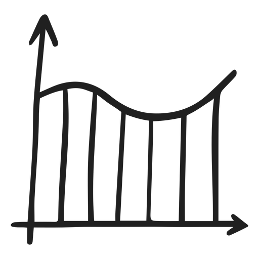 Graph curve doodle PNG Design