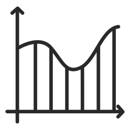 Trazo de curva de gráfico Diseño PNG