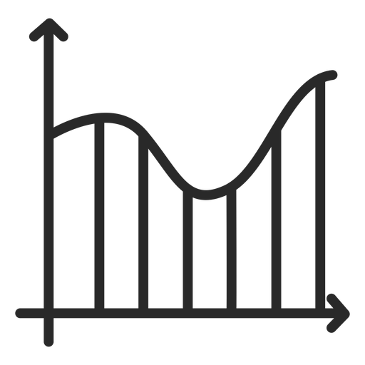 Graph curve stroke PNG Design